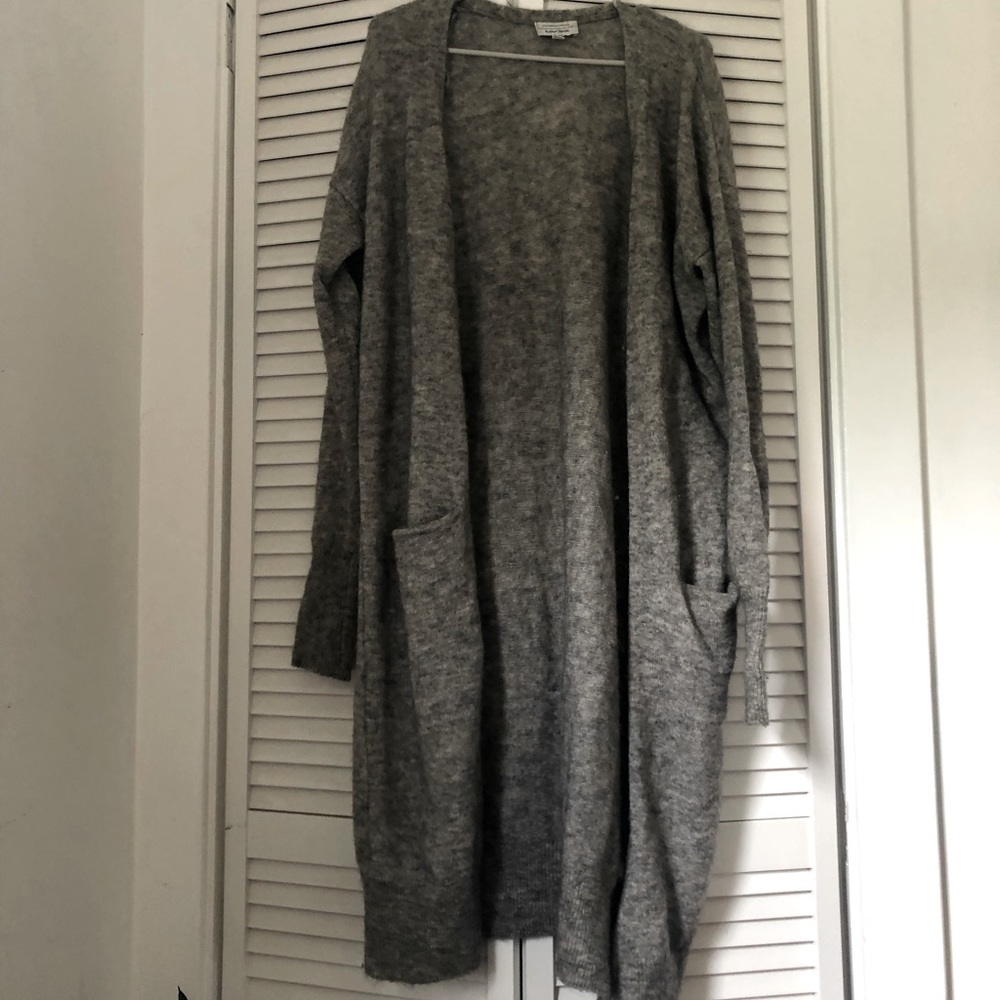& Other Stories Longline grey cardigan